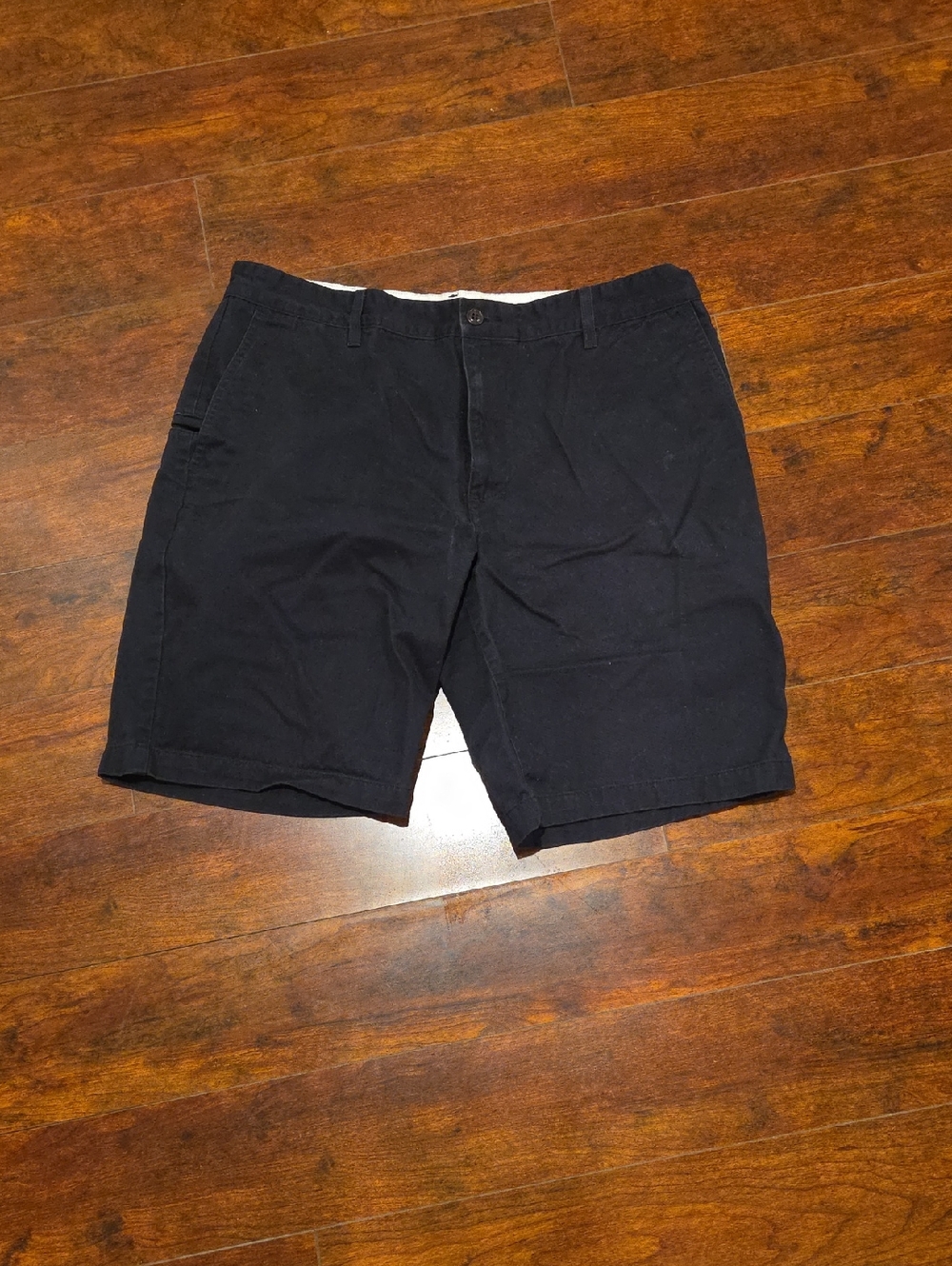 Dockers Black Flat-Front Chino Shorts